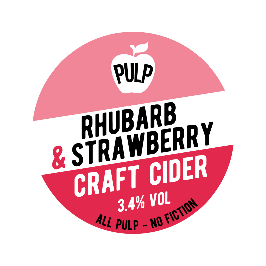 PULP Rhubarb & Strawberry Cider 3.4% 20L BIB (35 Pints)